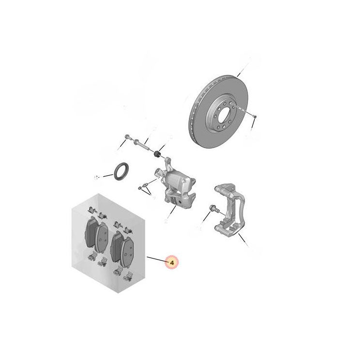 Genuine Front Brake Pads - Peugeot Partner | 1647880280