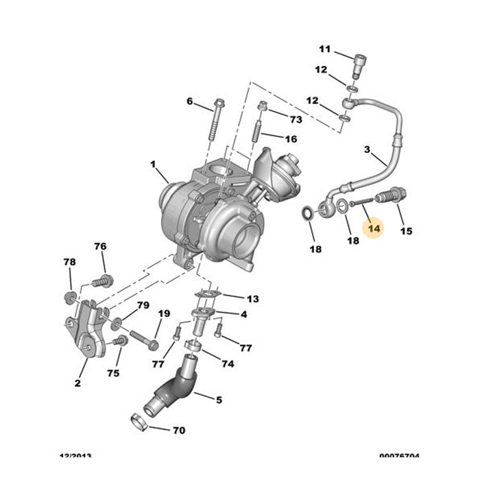 Genuine Union Screw - Peugeot Expert Van Turbo | 116446