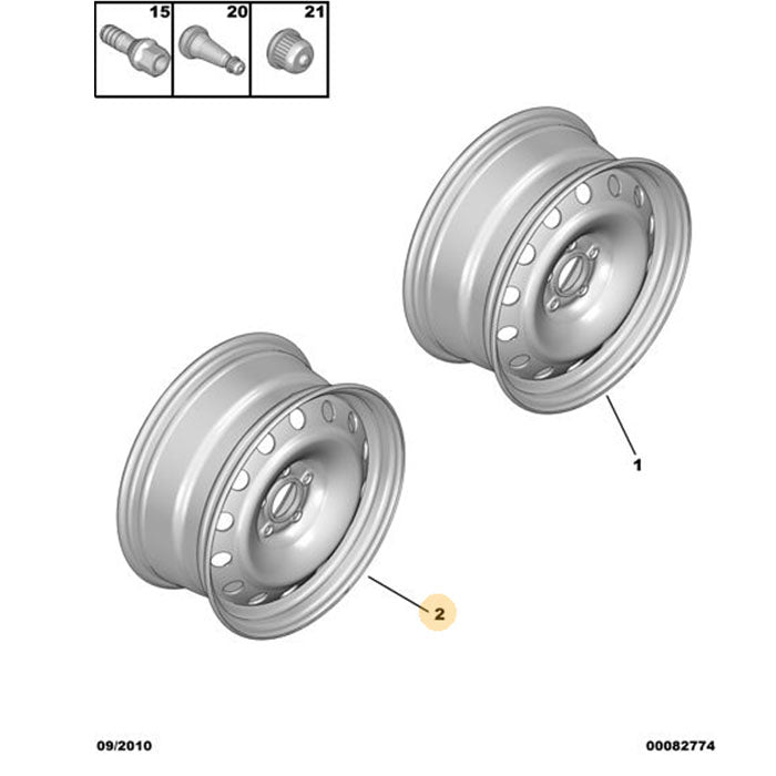 Genuine Steel Wheel - Peugeot Expert | 5401R1