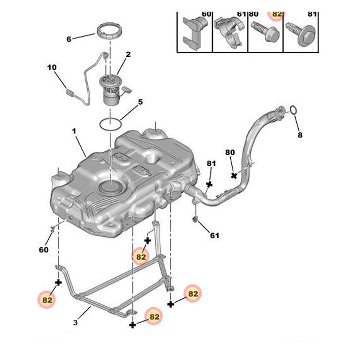 Genuine Fuel Tank Bolt - Peugeot Expert | 1507G2
