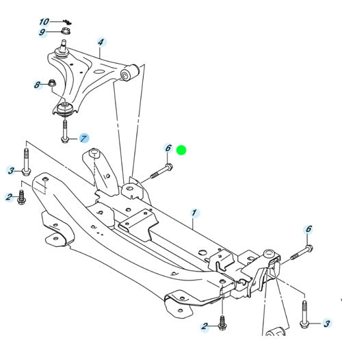 1x Genuine Front Suspension Arm Bolt - Suzuki | 45264-61M00-000
