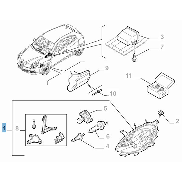Headlamp - Alfa Romeo Giulietta | 50547542
