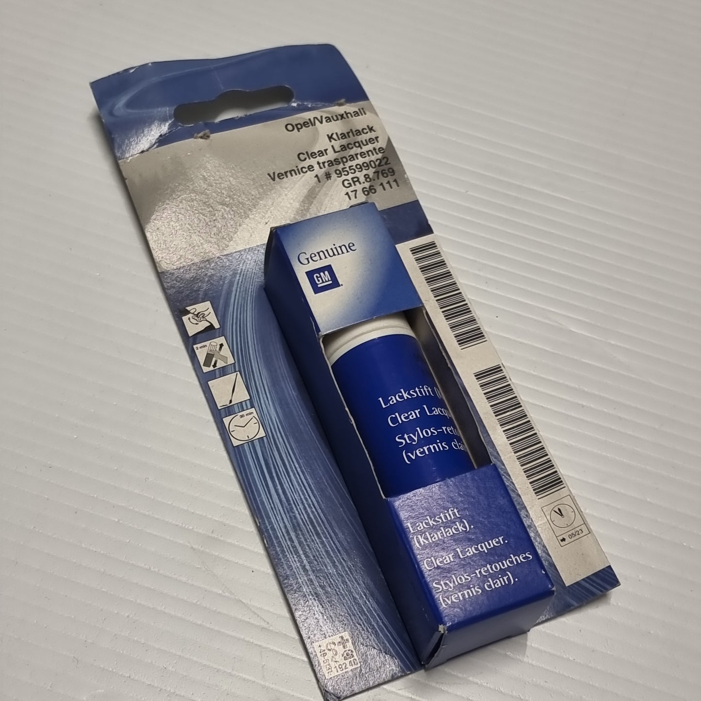 Genuine Vauxhall Clear Coat Laquer Touch-Up Paint 1 X Component - Vauxhall | 95599022 | 95599022