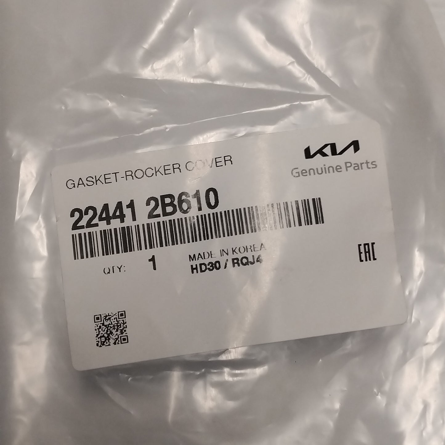 Genuine Kia Gasket-Rocker Cover | 224412B610