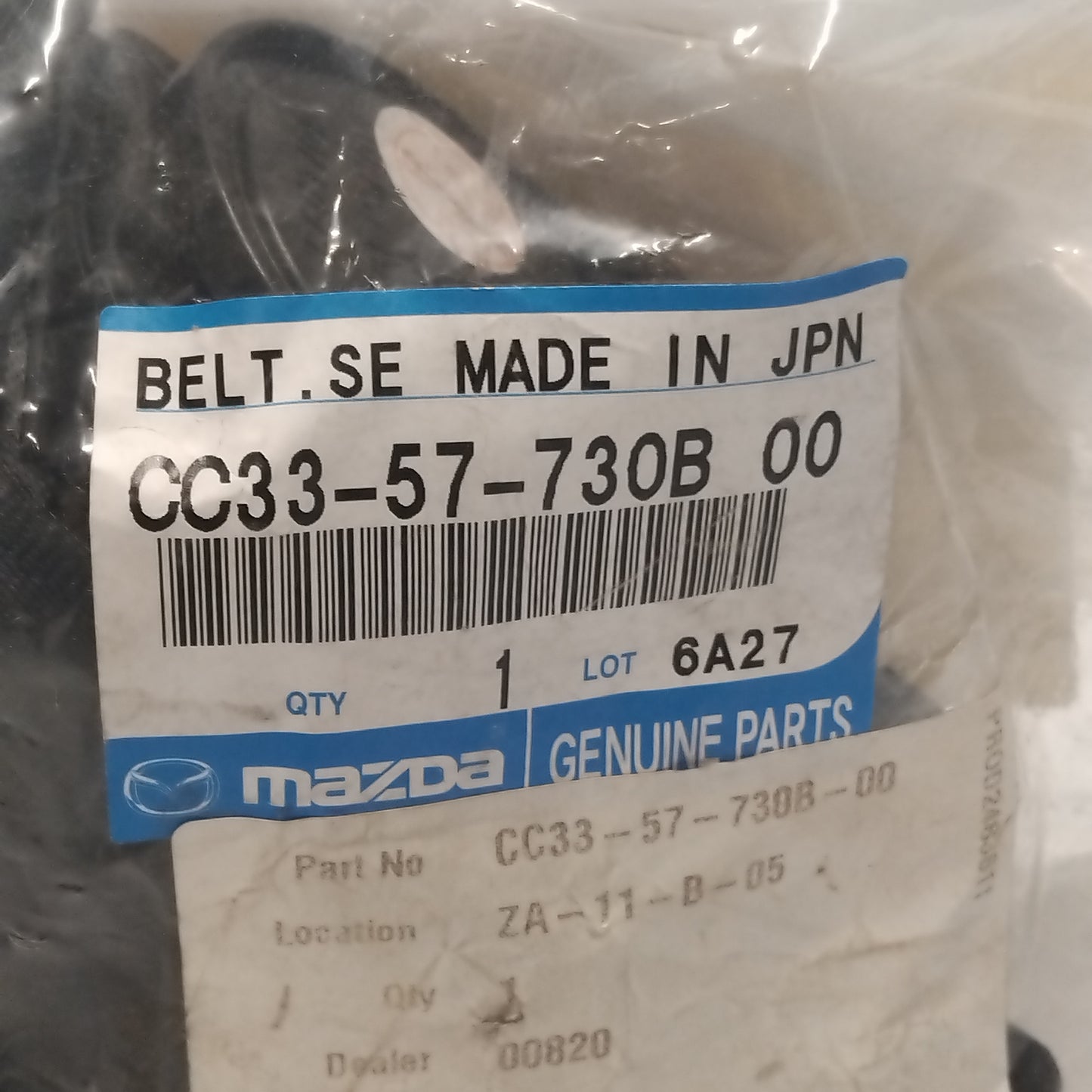 Genuine Mazda Belt'B'(R),Rear | CC3357730B00