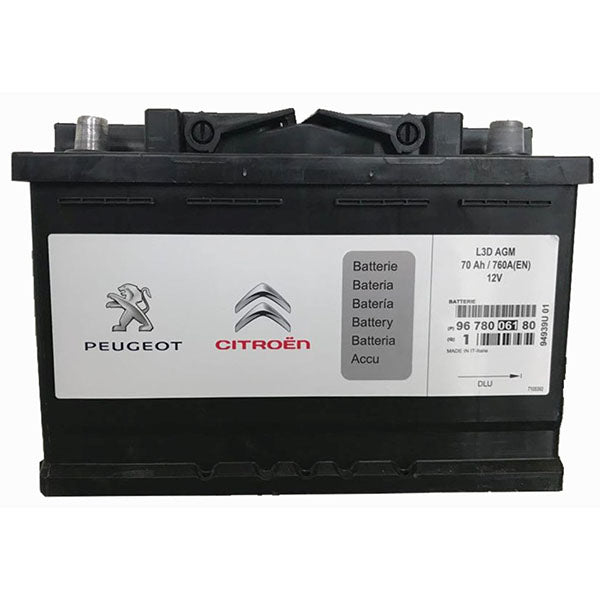 Genuine Peugeot 12V Battery - Peugeot 308 2009 - 2013 | 9678006180 | 9678006180