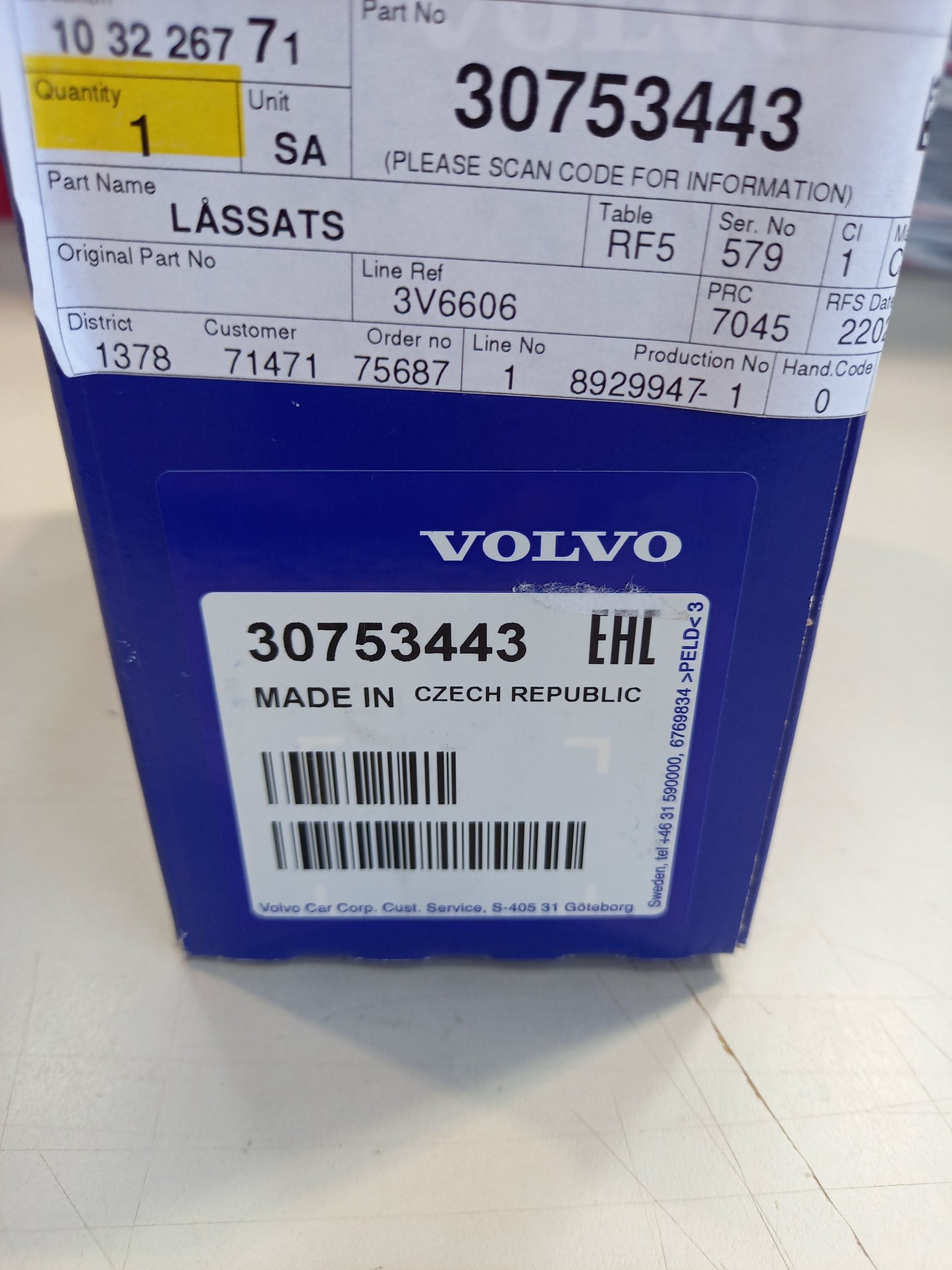 Genuine Volvo Lock Kit | 30753443