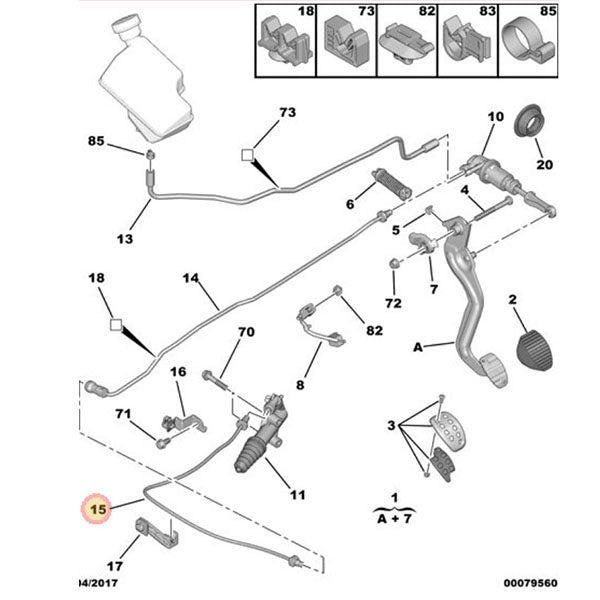 Slave Cylinder Pipe - Citroen Ds3 | 9800443880