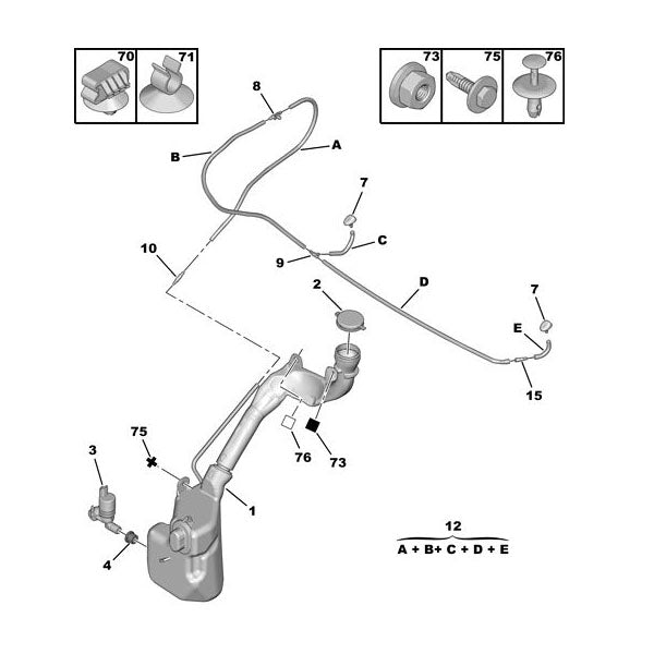 Washer Cap - Peugeot 207 | 643232