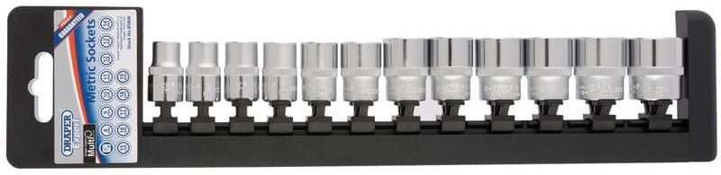 Draper 3/8 Inch Sq. Dr.12 Point Sockets (12 Piece) | 85806