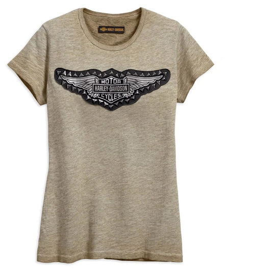 Harley Davidson - Women's Studded Wing Tee | HDZ99049-18VW/022L