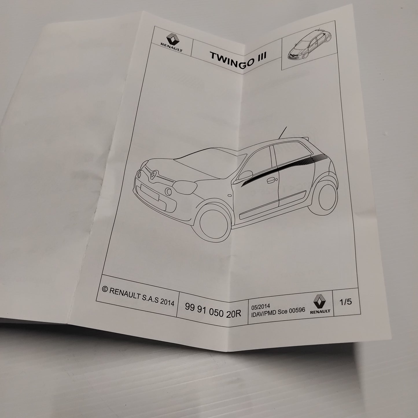 Genuine Decorative Left Body Decal Tape - Renault Twingo III | 990B96548R