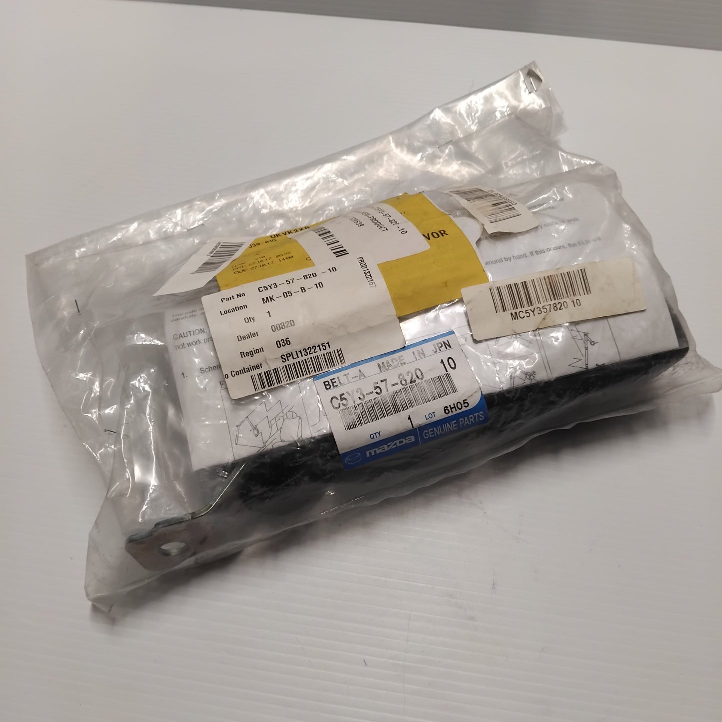 Genuine Rear Left Seat Belt Buckle - Mazda 5 2013 | C5Y35782010