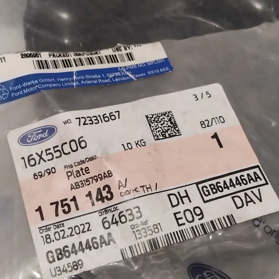 Genuine Ford Plate | 1751143