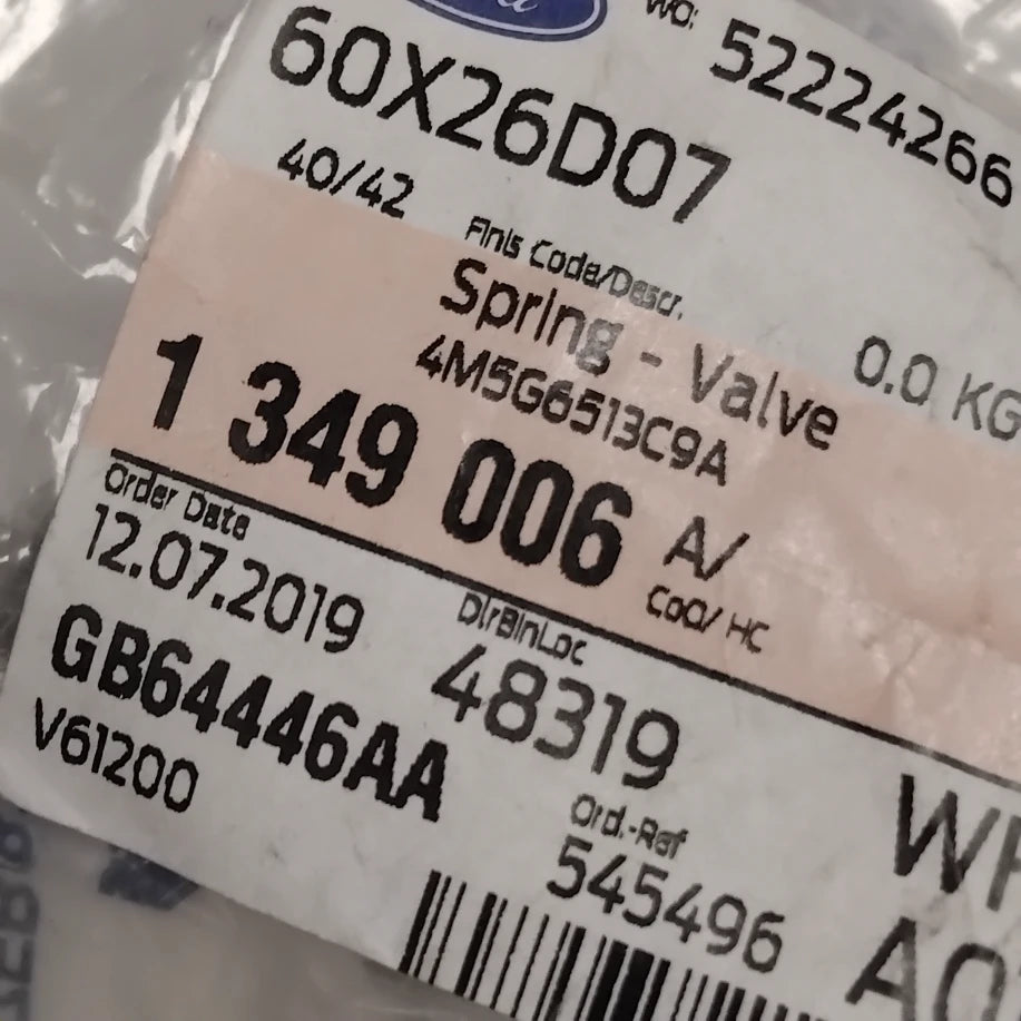 1x Genuine Valve Spring - Ford KA 2016-2019 1.5L / 1.9L | 1349006