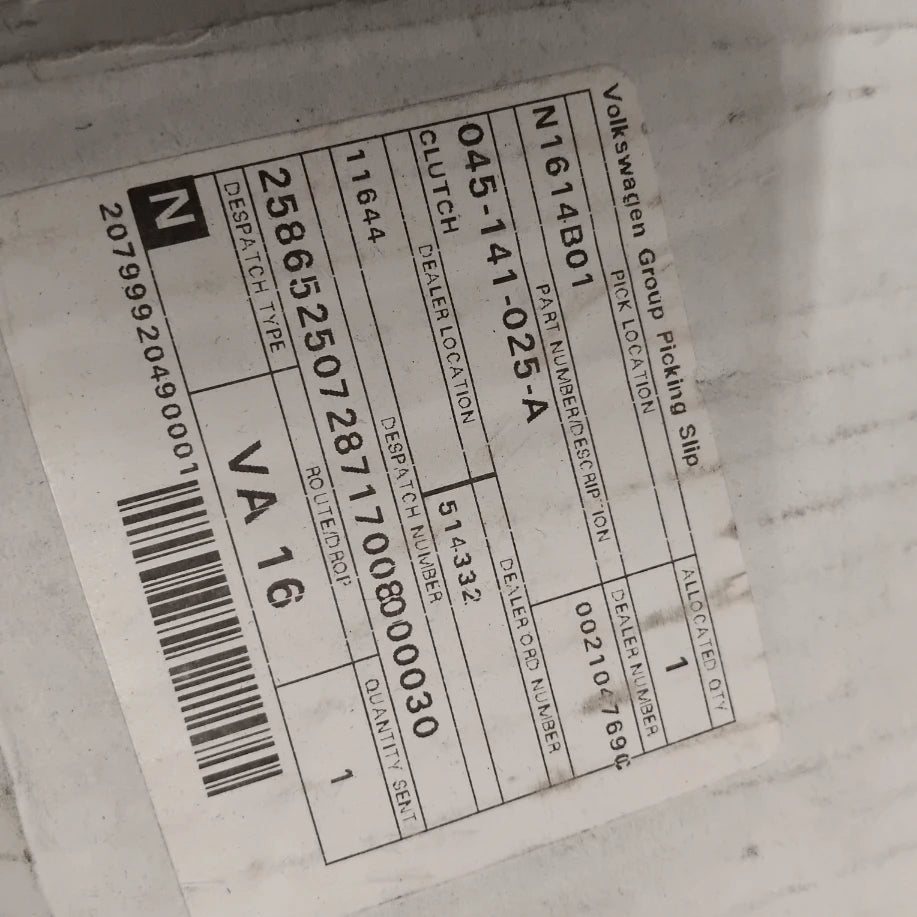 Genuine Clutch Pressure Plate - SEAT Ibiza / Toledo / Cordoba | 045141025A