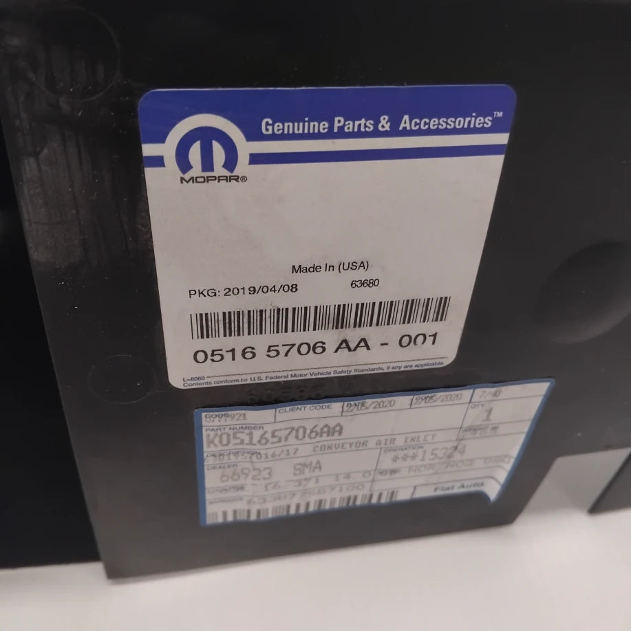 Genuine Air Inlet Conveyor - Jeep Grand Cherokee 2011-2013 | K05165706AA