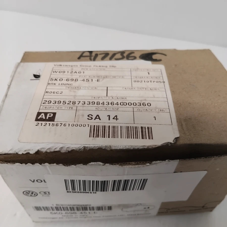 Genuine SEAT Brk Lining | 5K0698451E