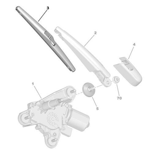 Rear Window Wiper Blade - Citroen C3 Air Cross 2017-2021 Petrol | YQ00056480