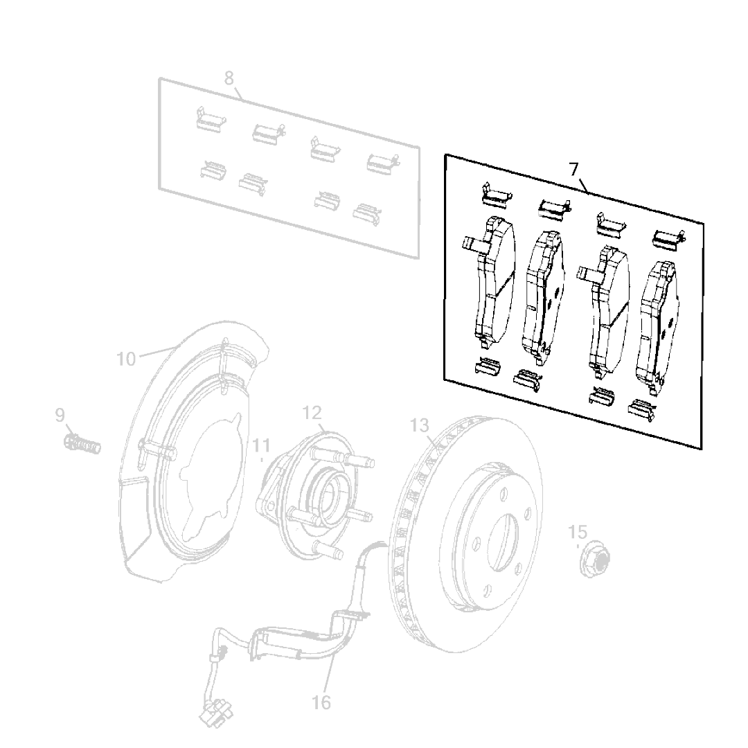 Genuine Front Brake Pad Set - Jeep Compass 2020-2025 | K68379582AB