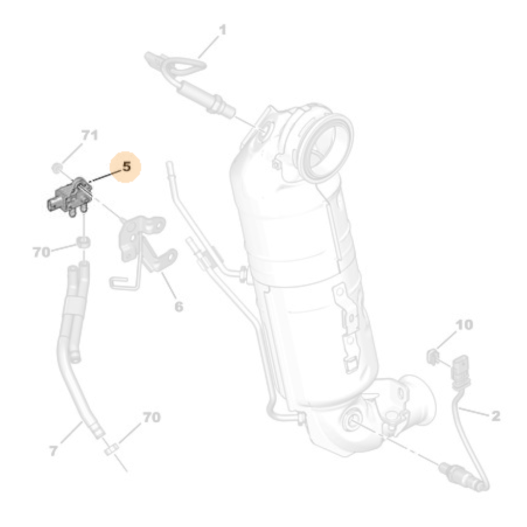 Genuine Exhaust Pressure Sensor - Citroen Berlingo 2018-2021 | 9812047080