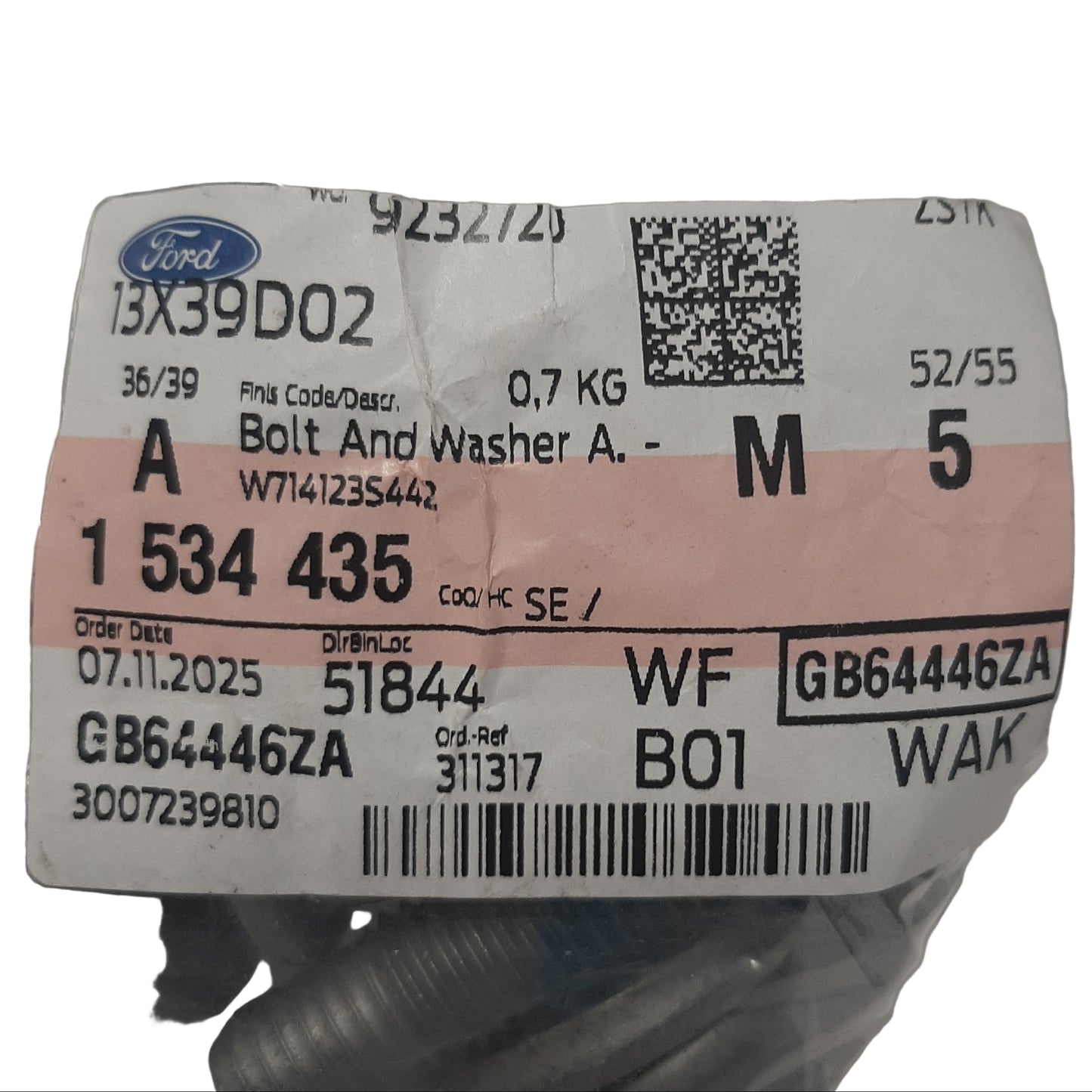 Genuine Ford Bolt And Washer Assy - Hex Head | 1534435