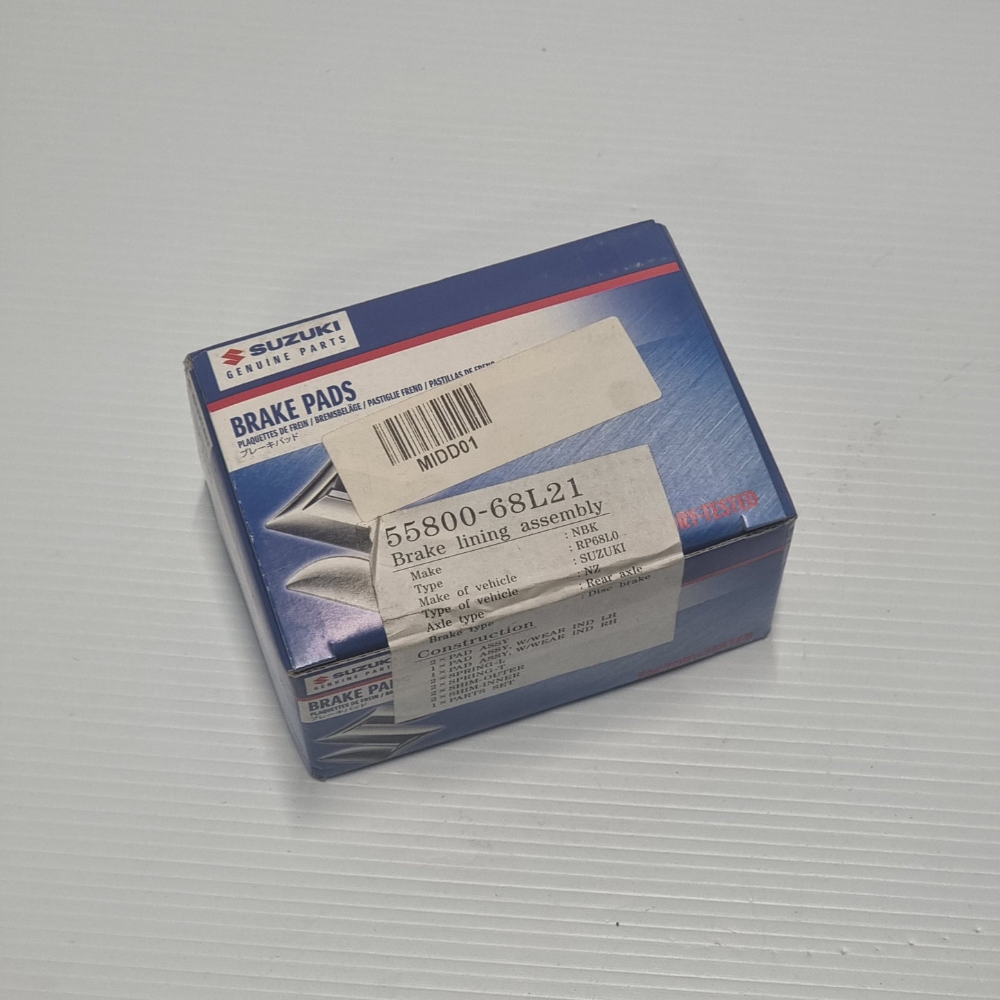 Genuine Suzuki Pad Set,Disc Brake Azg | 55800-68L21-000