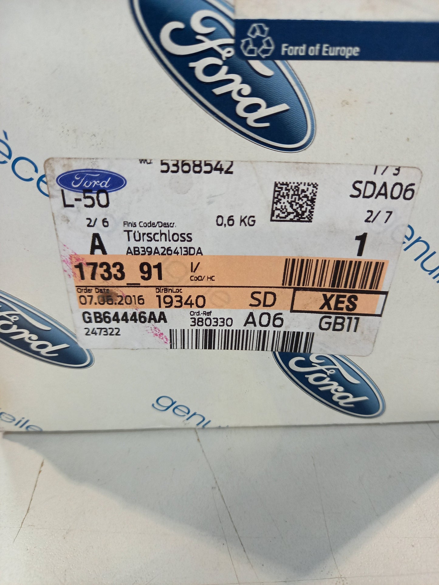 Genuine Rear Left Lock - Ford Ranger 2011- | 1733691