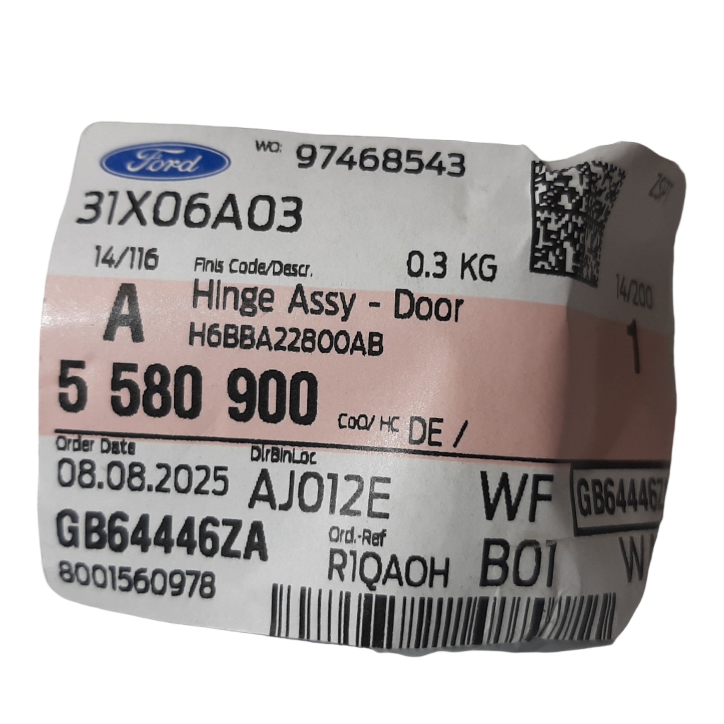 Genuine Ford Hinge Assy - Door | 5580900