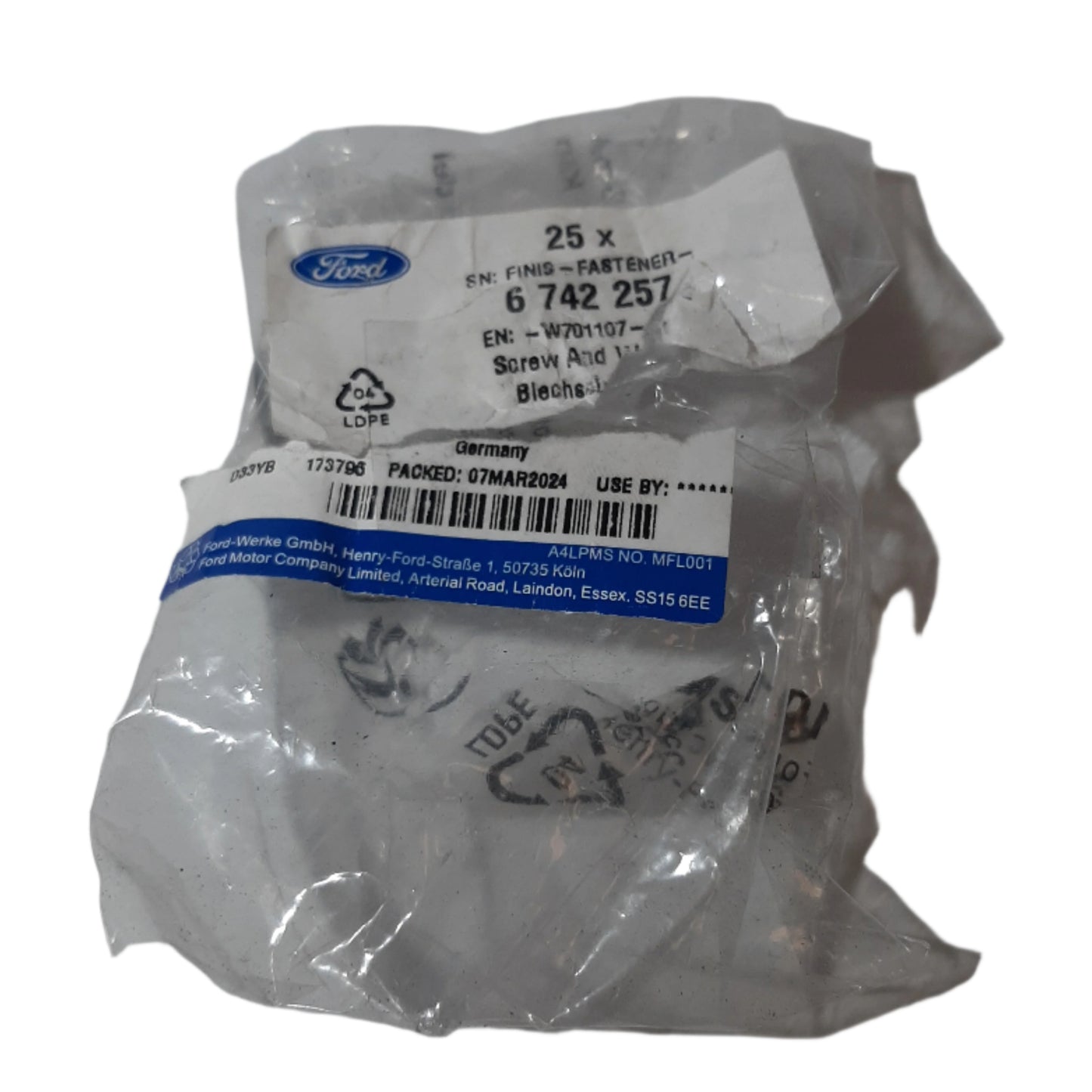 Genuine Ford Screw And Washer - Self-Tapping | 6742257
