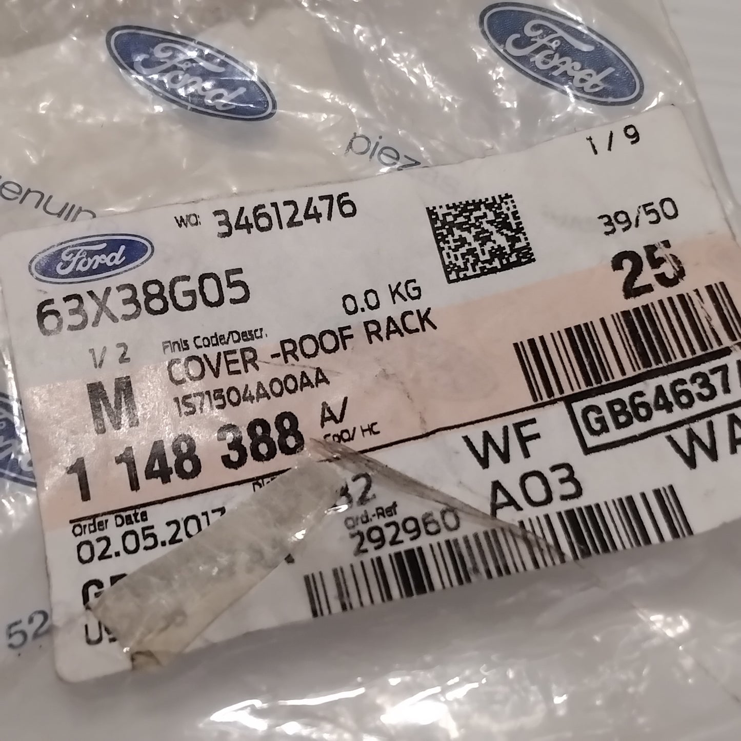 Genuine Ford Cover - Roof Rack Slat | 1148388
