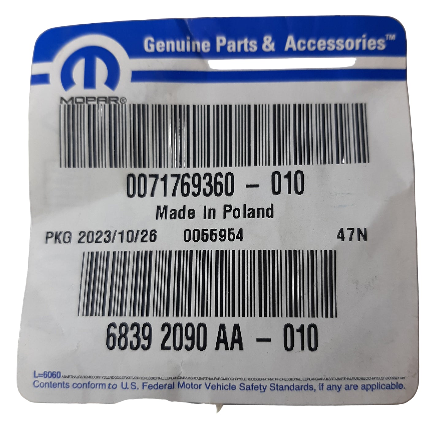 Genuine Fiat Sealing Gasket | 71769360