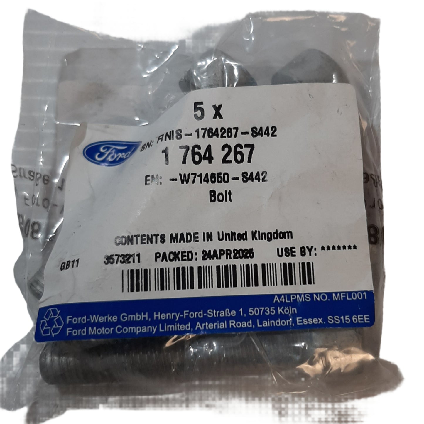 Genuine Ford Bolt | 1764267