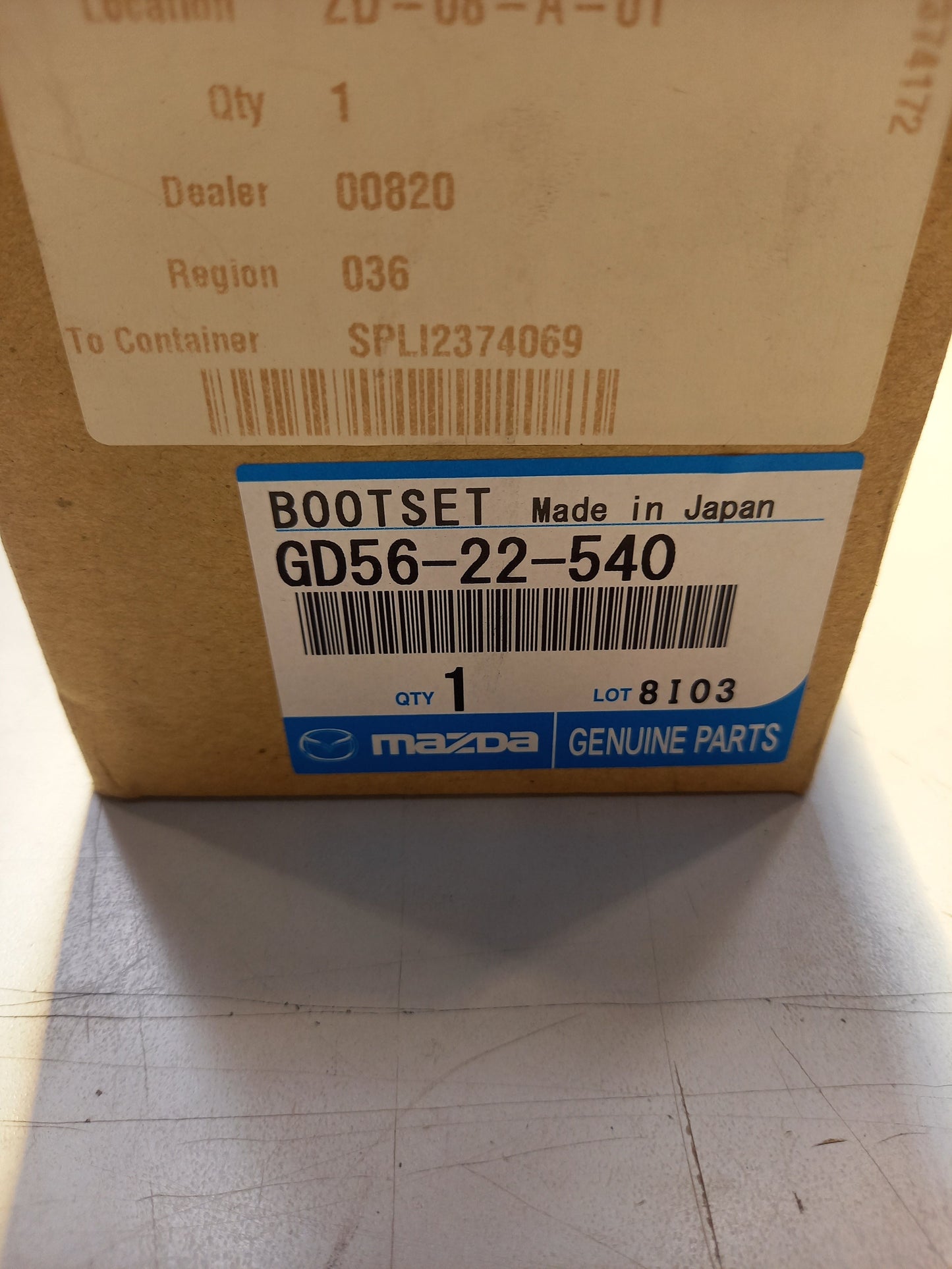 Genuine Mazda Boot Set,Inner | GD5622540