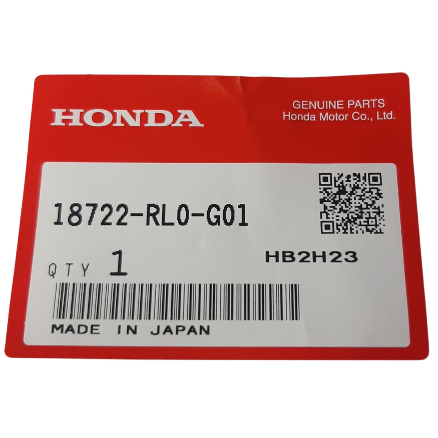 Genuine Honda Gasket, EGR Cooler Inlet | 18722RL0G01