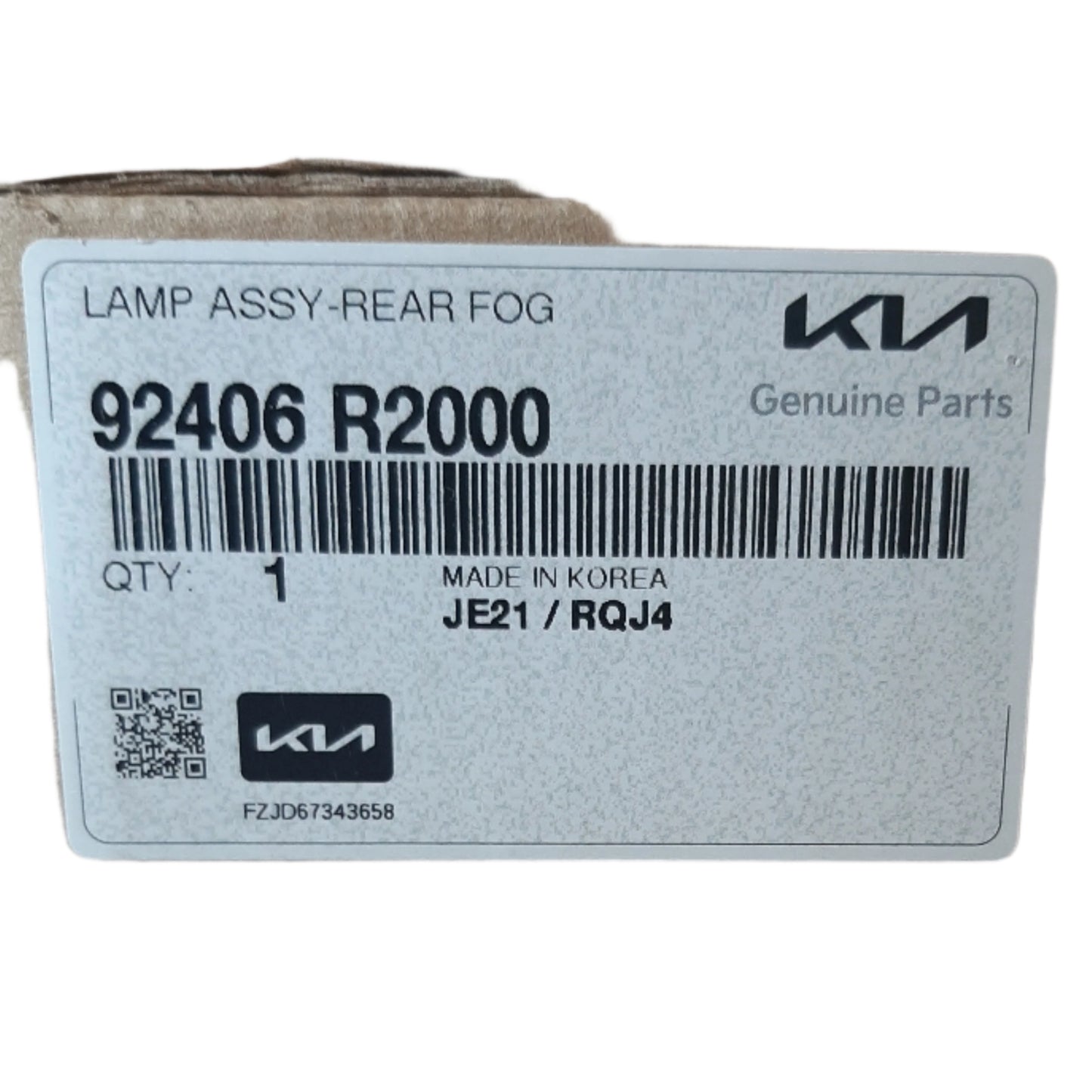 Genuine Kia Lamp Assy-Rear Fog Light| 92406R2000