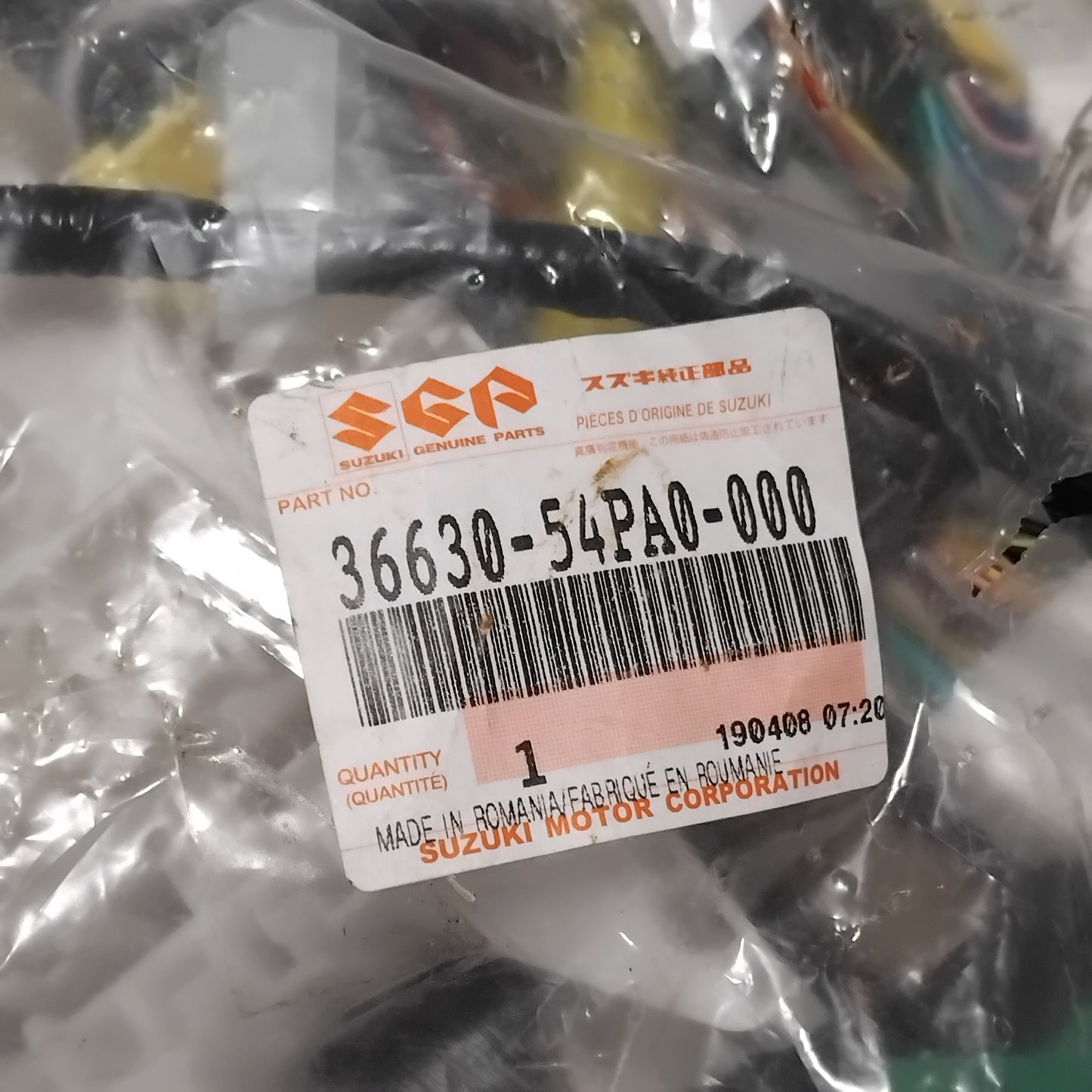 Genuine Suzuki Harness, Floor Apk416 | 36630-54PA0-000