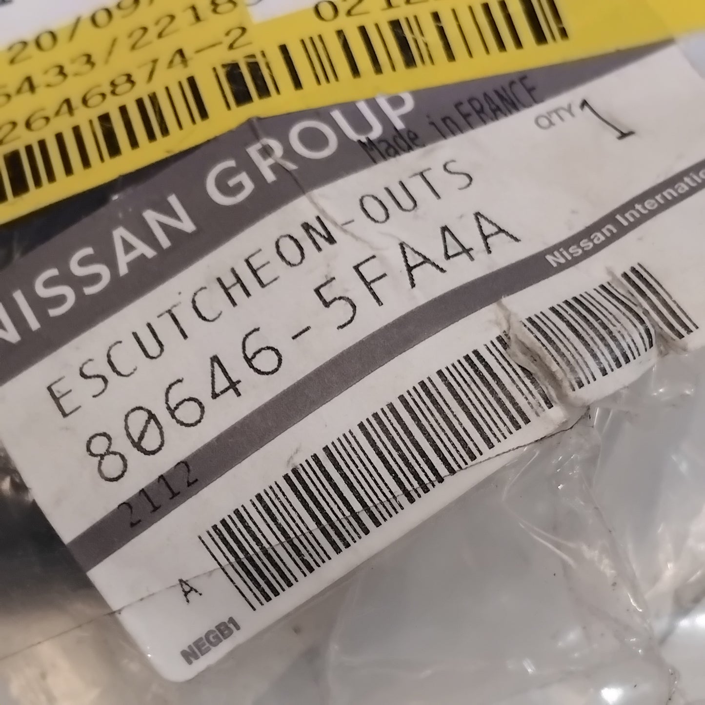 Genuine Nissan Escutcheon-Outs | 806465FA4A