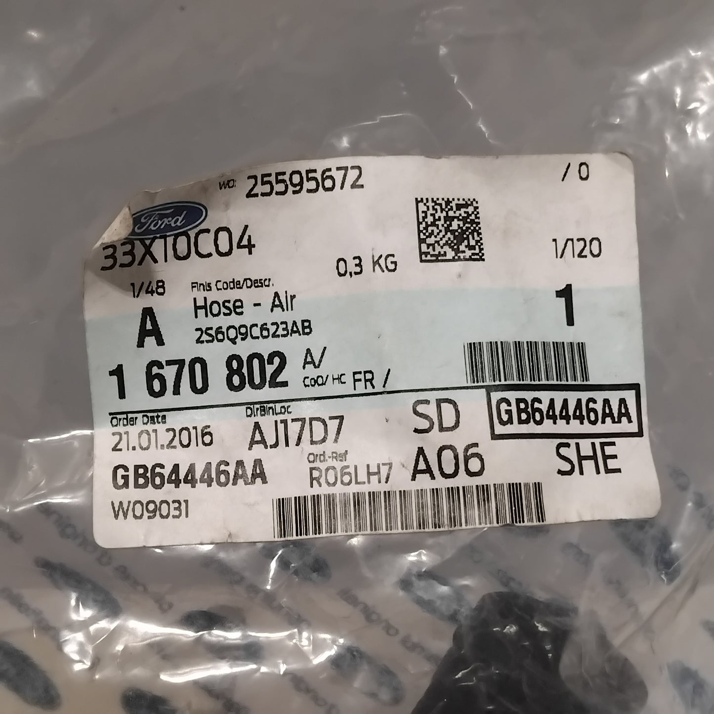 Genuine Ford Hose - Air | 1670802