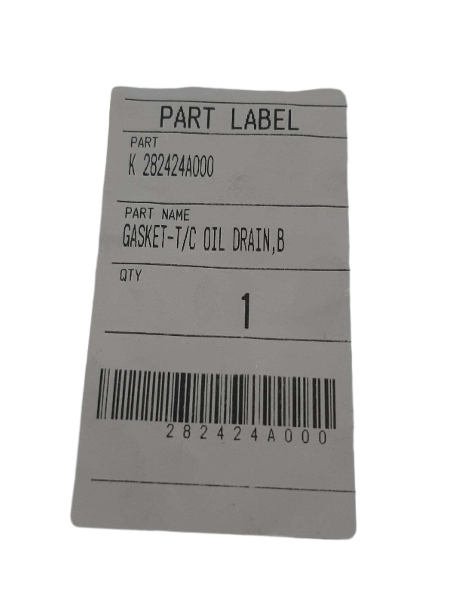 Genuine Kia Gasket-T/C Oil Drain | 282424A000