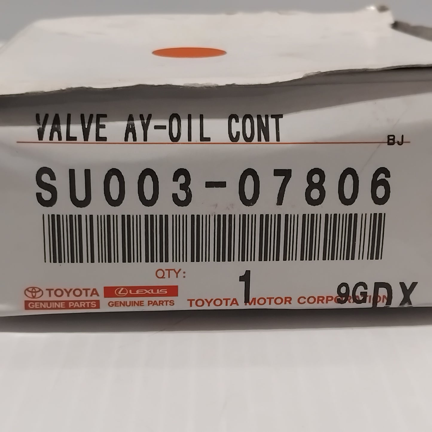 Genuine Toyota Valve Ay-Oil Cont | SU003-07806