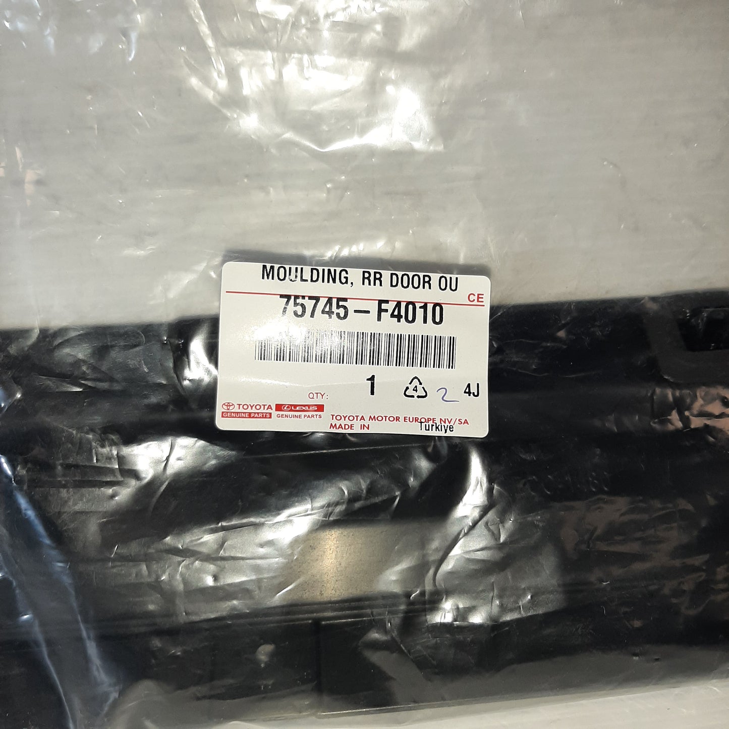 Genuine Toyota Moulding, Rear Door Passenger | 75745-F4010
