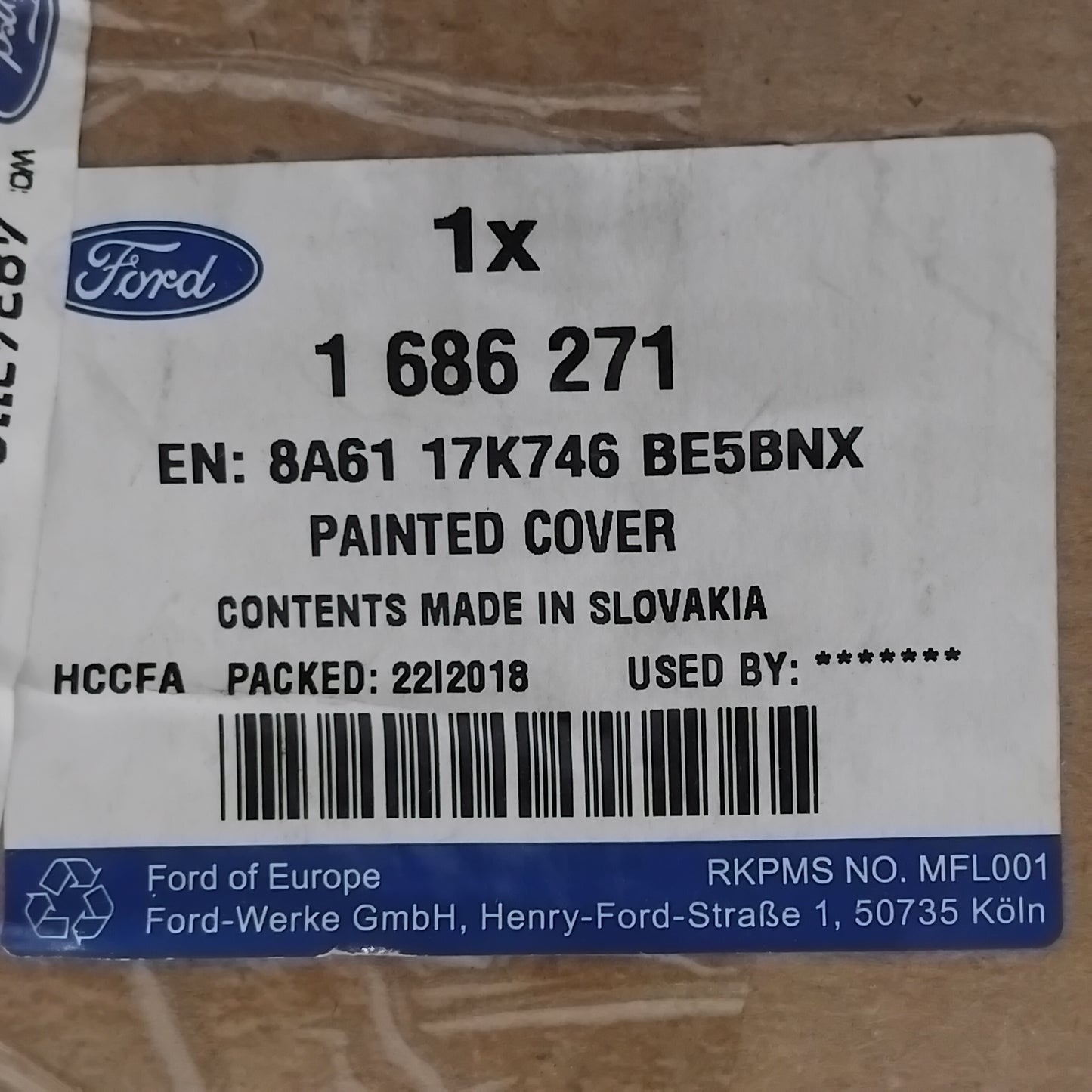 Genuine Ford Cover - Mirror Housing | 1686271