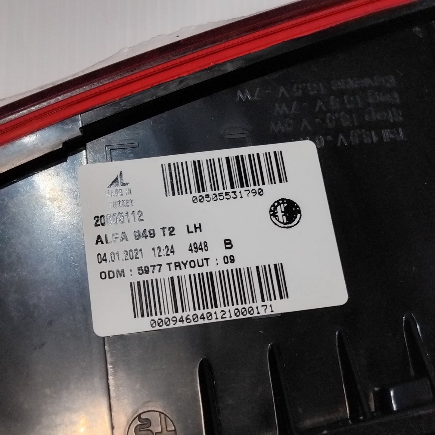 Left Hand Rear Lamp - Alfa Stelvio | 50553179