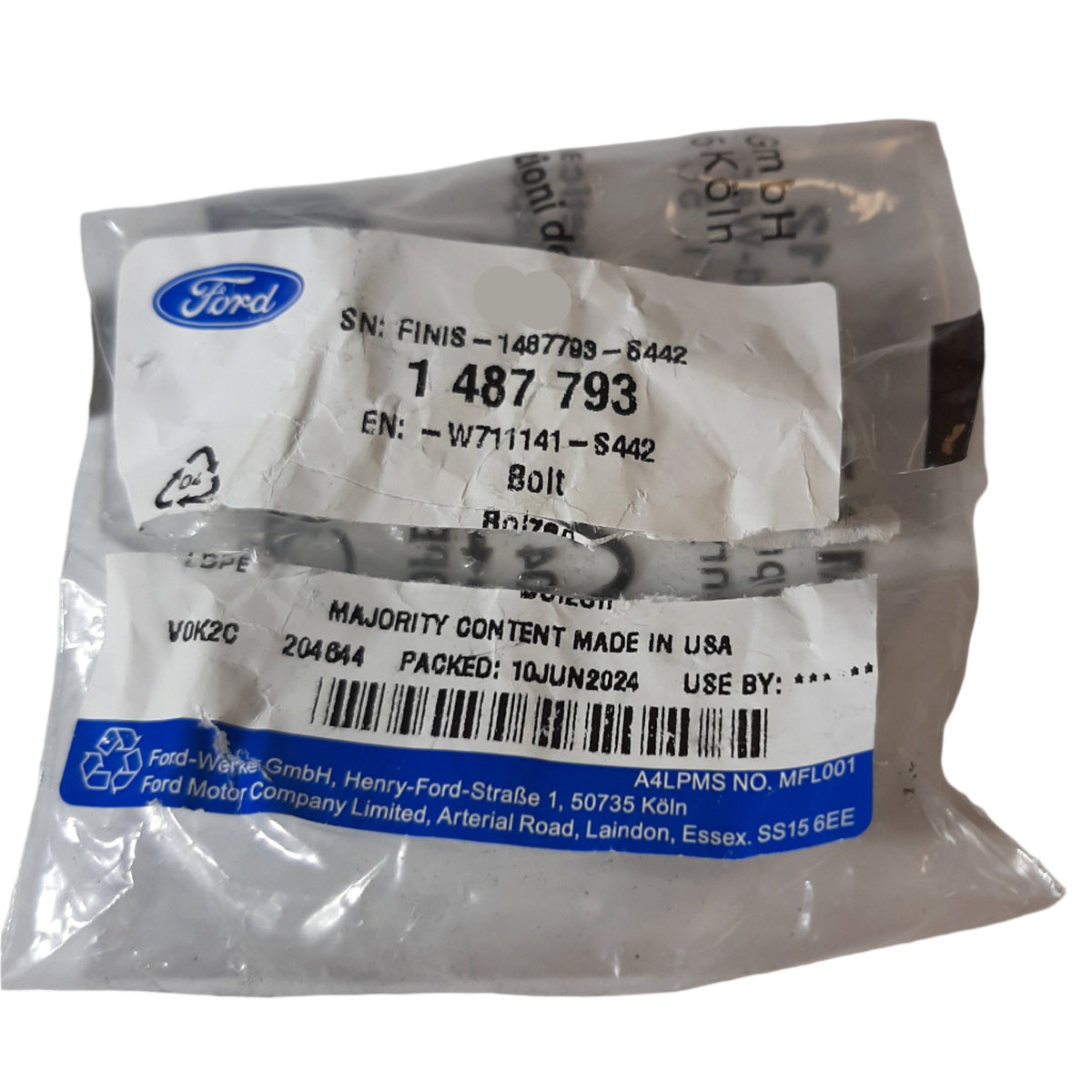1x Genuine Ford Bolt | 1487793