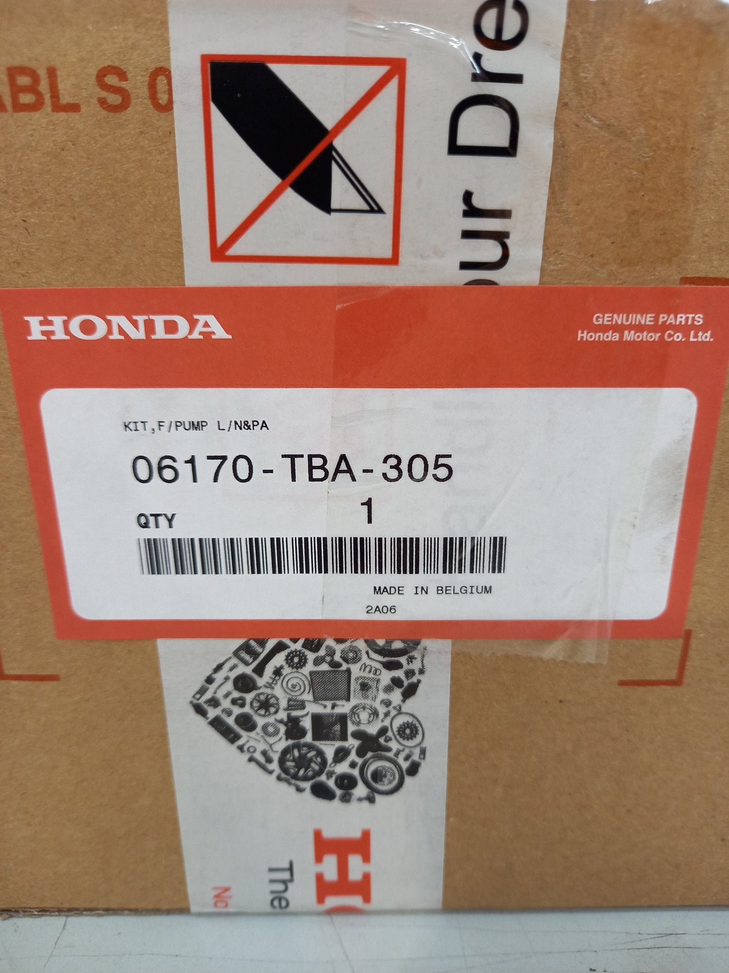 Genuine Honda Kit,F/Pump L/N&Pa | 06170TBA305