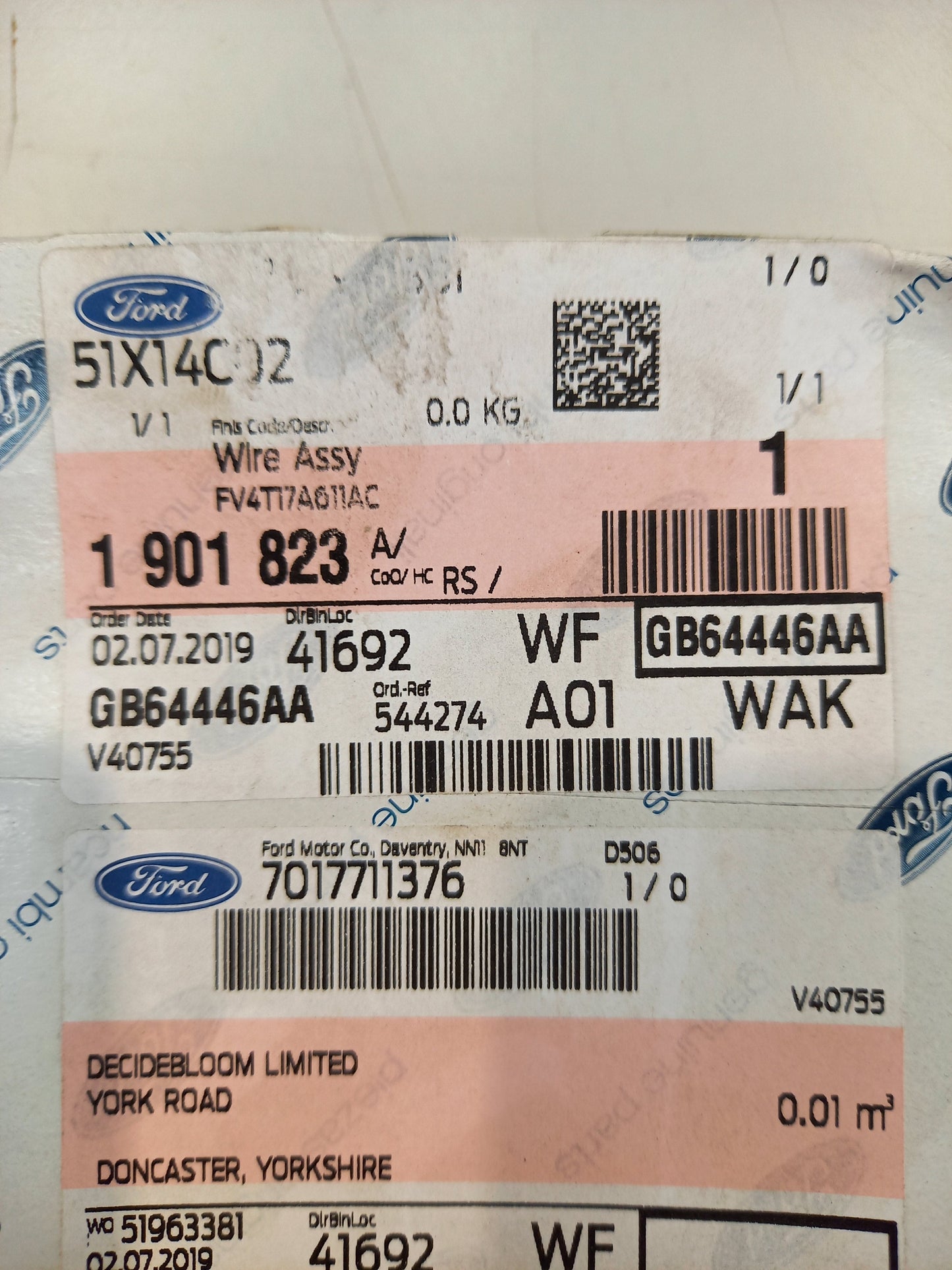 Genuine Jumper Wire with Headlamp Washer - Ford Kuga 2015-2020 | 1901823