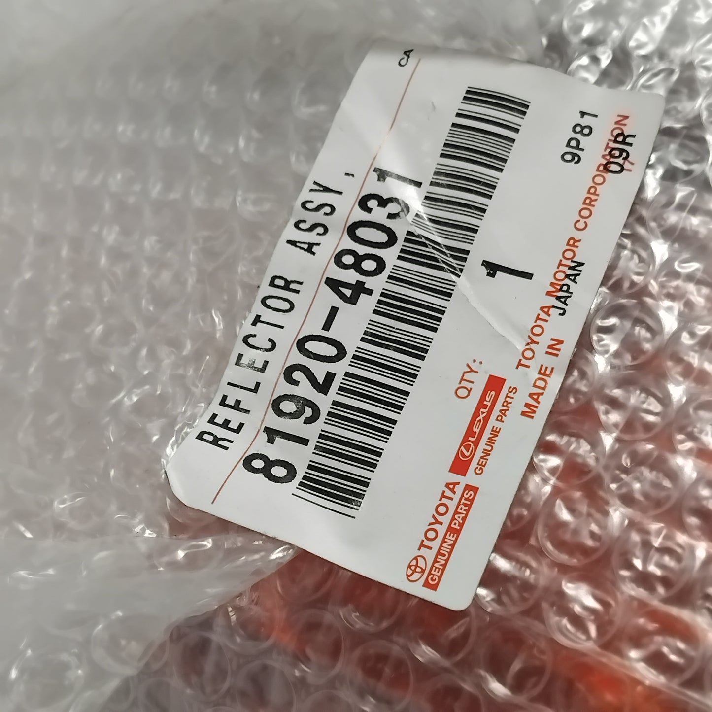 Genuine Toyota Reflector Assy,Reflex,Lh | 81920-48031