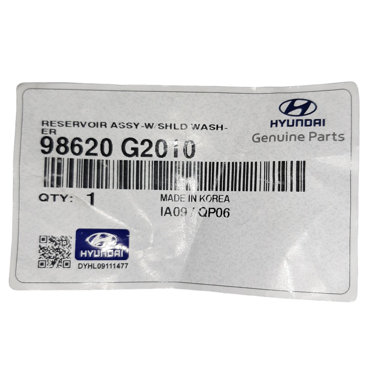 Genuine Hyundai Washer Reservoir | 98620G2010