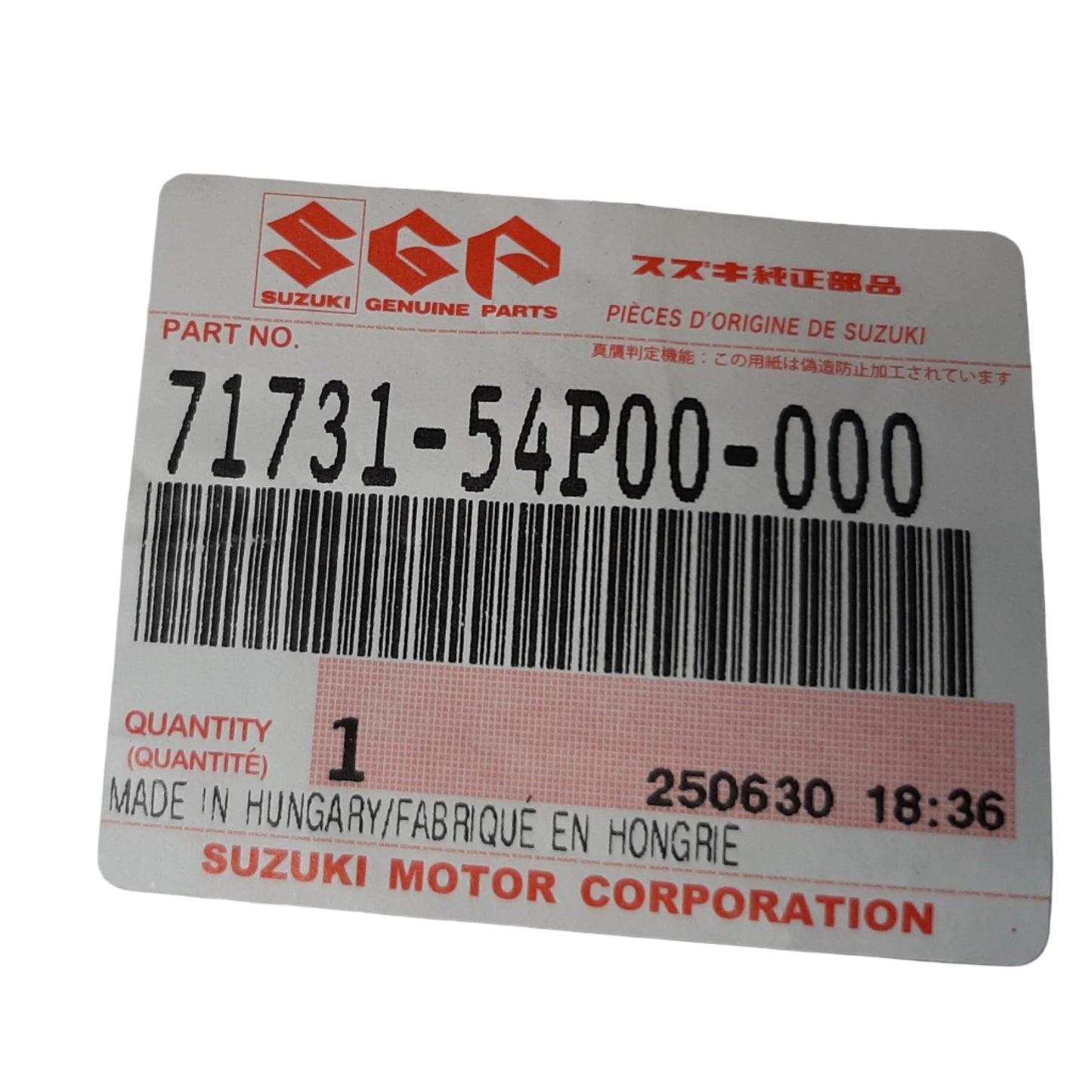 Genuine Suzuki Holder, Front Bumper Side | 71731-54P00-000